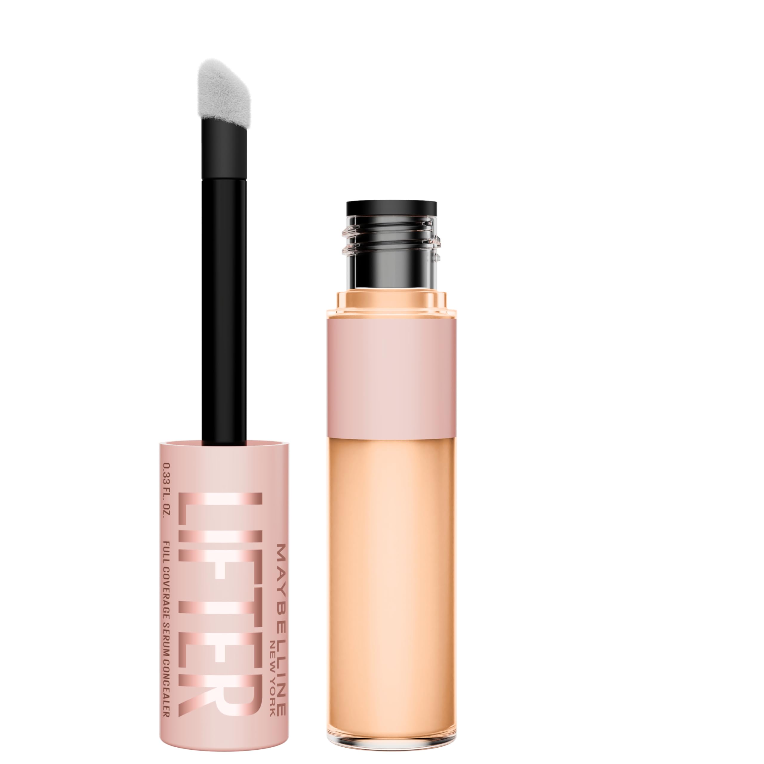 Photo 1 of Maybelline Lifter Serum Concealer, Radiant Concealer with Full Coverage, Includes 2% Peptides + Caffeine to Hydrates & Brightens Under Eyes, 30, 1 Count