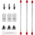SAGUD Airbrush Nozzle Needle Cap 0.2mm 0.3mm 0.5mm Replacement Accessories Parts with Wrench for Air Brush Spray Gun Kit