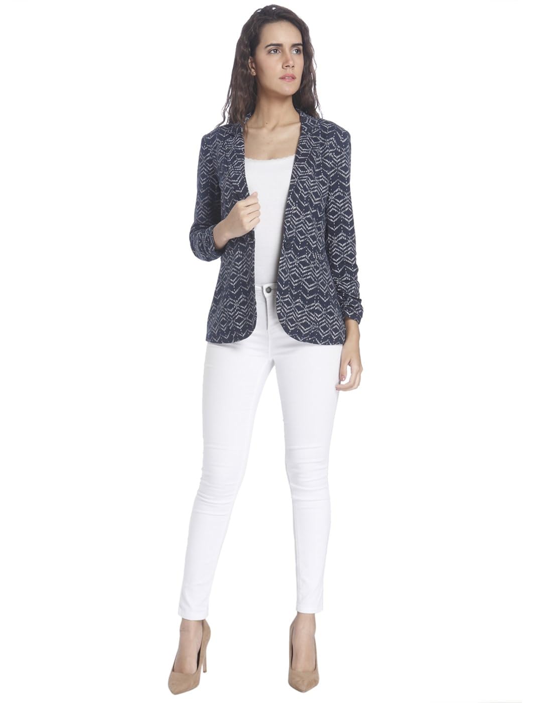 vero moda women's linen blazer