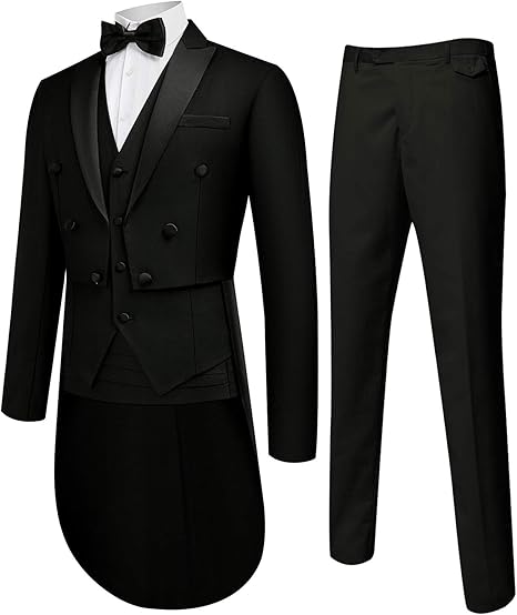 Amazon Co Jp Mage Male メンズ スーツ スリムフィット 5 フォーマル ウェディング タキシード メンズ 紳士スーツ Us サイズ Large カラー ブラック 服 ファッション小物