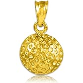 10k Gold Golf Ball Charm Sports Pendant