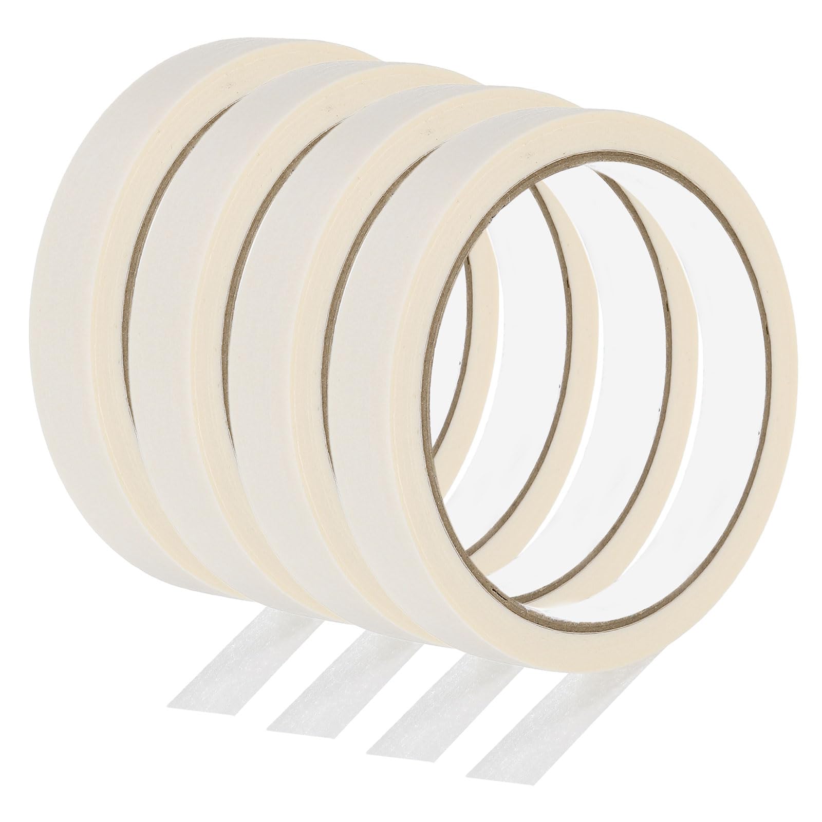 PATIKIL Masking Tape 0.6 Inch Wide, 4 Roll 22 Yard Painters Tape Bulk No Residue Craft Tape for Wall Painting Labeling Car Painting Home DIY Flower Crafts Decoration, Beige