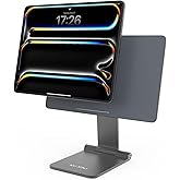 KU XIU Foldable Magnetic Stand for iPad Pro 13 M4/M5, Aluminum Alloy 360° Adjustable Tablet Holder Mount, Portable Desktop Stand for Working and Drawing for iPad Pro 13 M4/M5