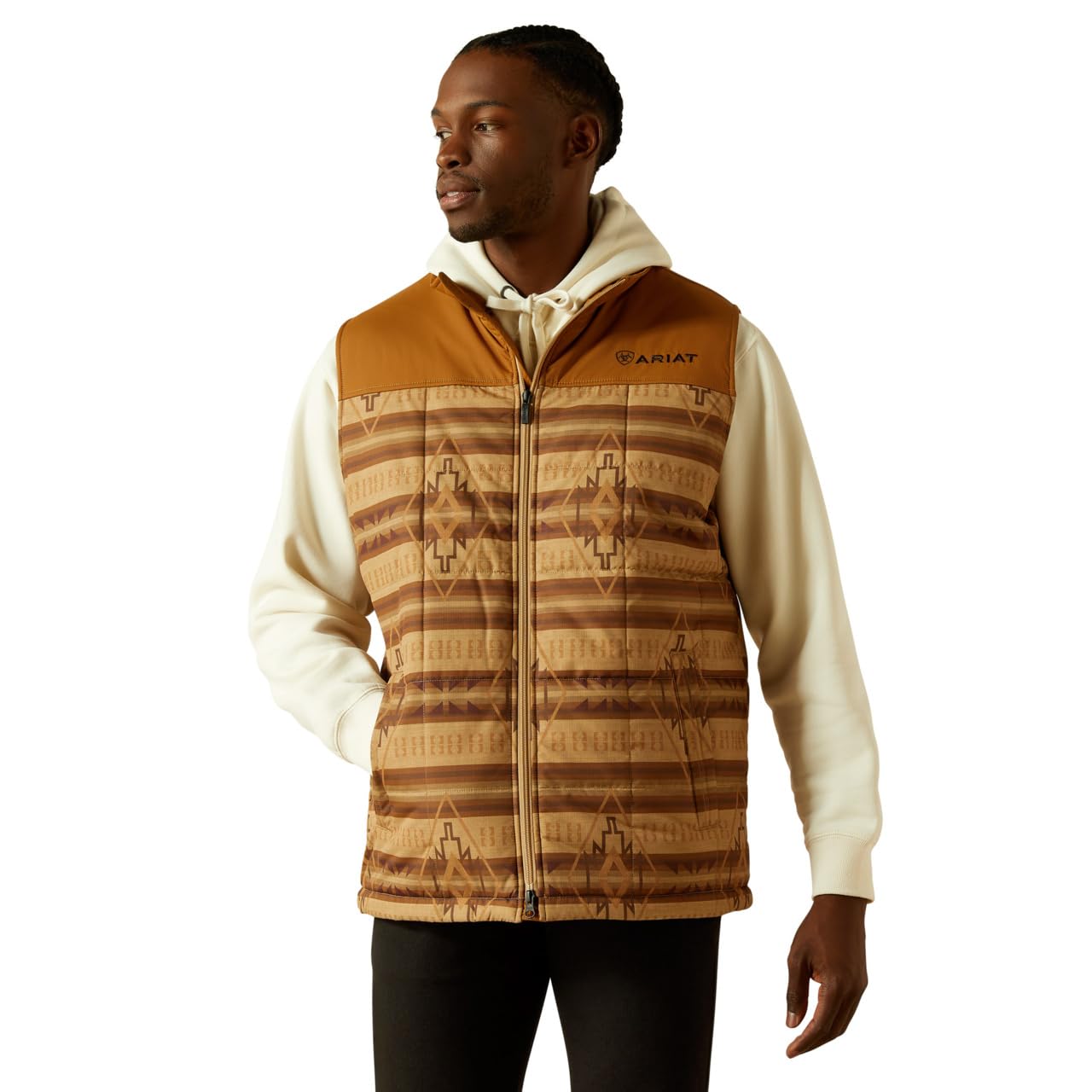 Crius Insulated Vest, Tonal Serape/Almond Khaki, Large Image