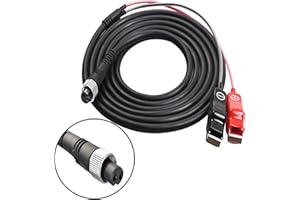kzfuli 16.4 Feet Electric Fishing Reel Battery Power Cable is Compatible with Shimano, Daiwa Tanacom 1000, BeastMaster, Seaborg 500MJ, and ForceMaster. (5M/16.4FT)