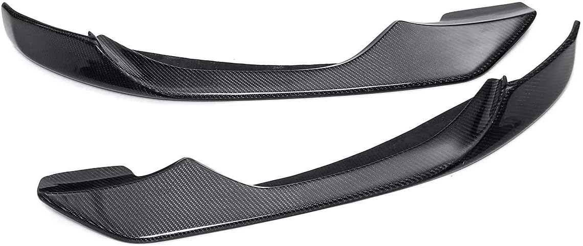 Asdflina Car Rear Bumper Protector 2 Pc Carbon Fiber Front Bumper Splitters Lip Protector Compatible with BMW F80 M3 F82 M4 2014-2018 (Color : Black, Size : M)
