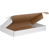 Box USA 18 Deluxe Shipping Boxes 18L x 12W x 2H, 50-Pack - White Box Mailers for Packaging, Storage, Gifts or Bulk Business Orders