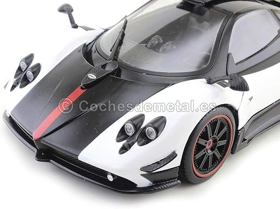 2008 Pagani Zonda Cinque Blanco-Negro 1:18 Motor Max 79158 Puerta derecha fija.