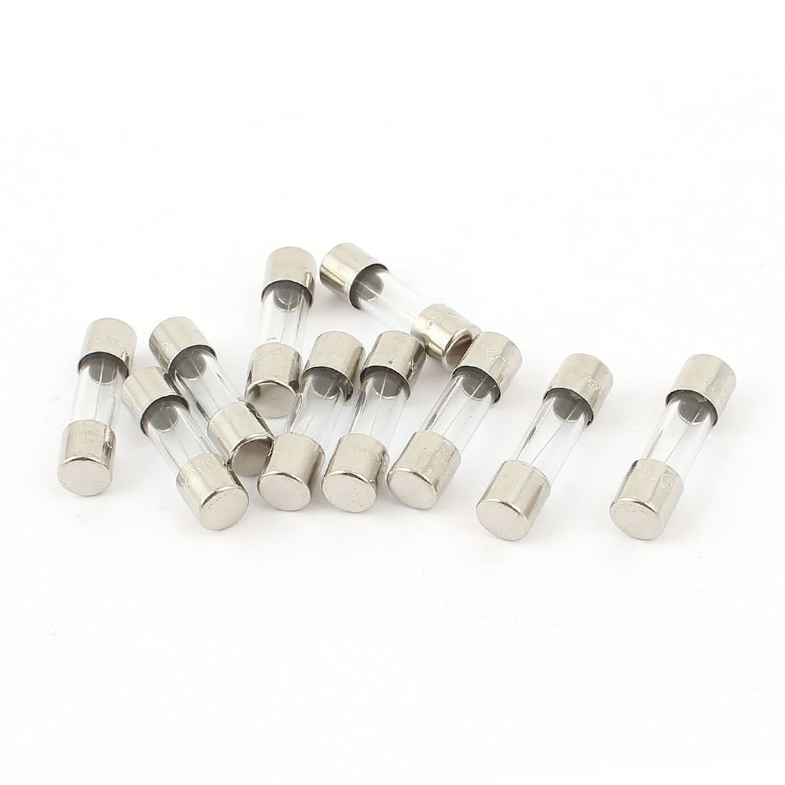 sourcingmap 10 Pcs 250V 1A 1000mA Slow Blow Time Delay Glass Fuses 5mm x 20mm