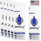 JetBag Bold - The Original ABSORBENT Wine Bottle Travel Protector Bags - Resusable Bottle Bags (6 Pack) MADE IN THE USA