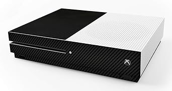 atFoliX Skin kompatibel mit Microsoft Xbox One S, Designfolie Sticker (FX-Carbon-Black), Carbon-Struktur / Carbon-Folie