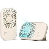 JISULIFE Handheld Mini Lash Fan with Bracket, Small Portable USB Rechargeable Personal Makeup/Eyelash Fan with 3 Speeds for Women Mom Girls Office Outdoor Travel Beige