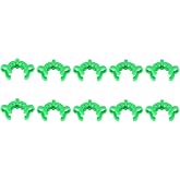 StonyLab Plastic Joint Clips, 10 pcs 24mm Keck Clamp #24 Lab Keck Clips for 24/29 24/40 Joint Glass Standard Conical Interface Clip Ground Glass Joint Lab Accessory - Green
