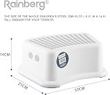 Rainberg Kids Step Stool Double Sturdy Non Slip Grey 1 view 4