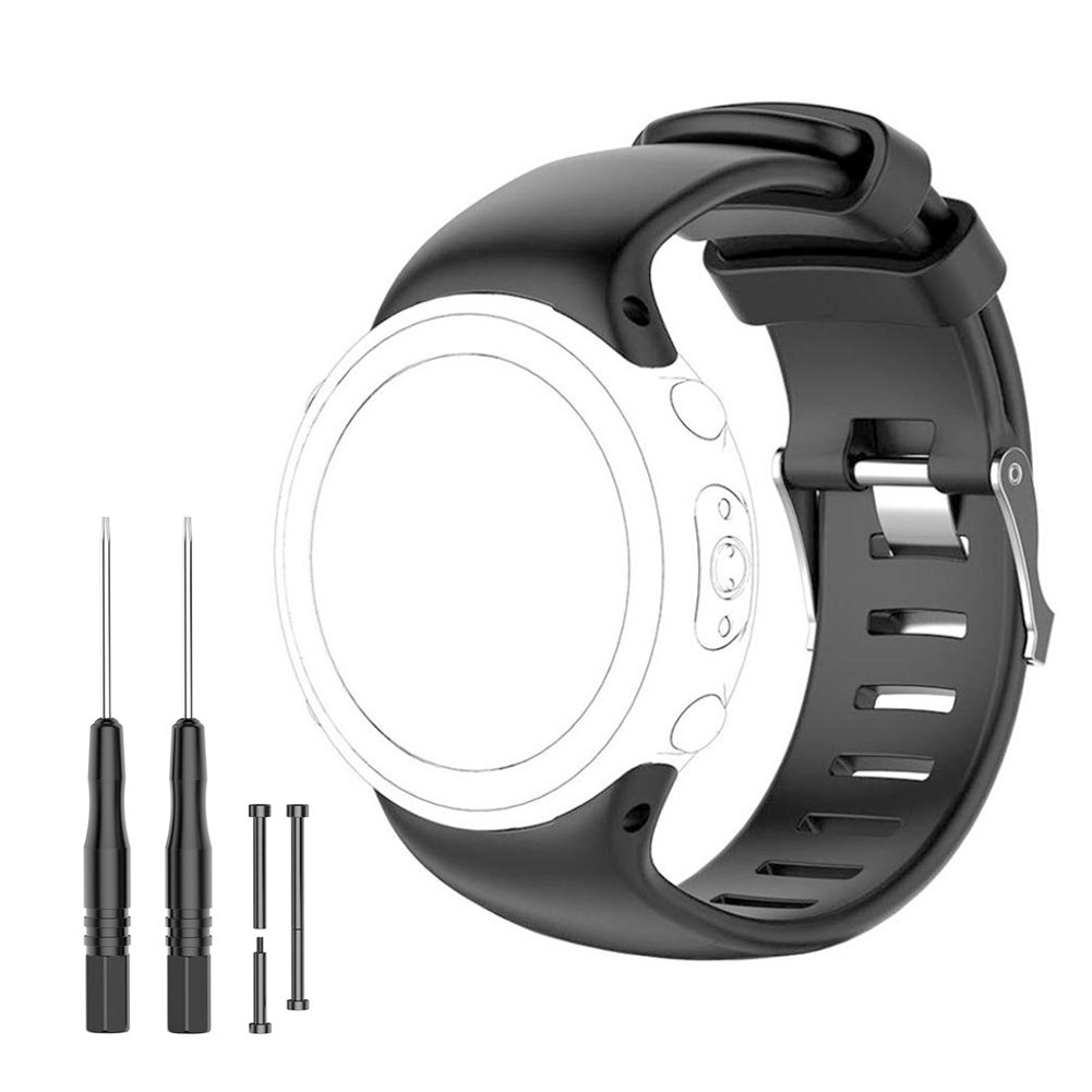 JTMM Suunto D4i Strap – Replacement Band for Suunto D4, D4i, D4i Novo Wrist Dive Computer Watch – Fits 5.7"-8.6" (145mm-220mm) FreeTools,Screw Bar Pins, Loctite
