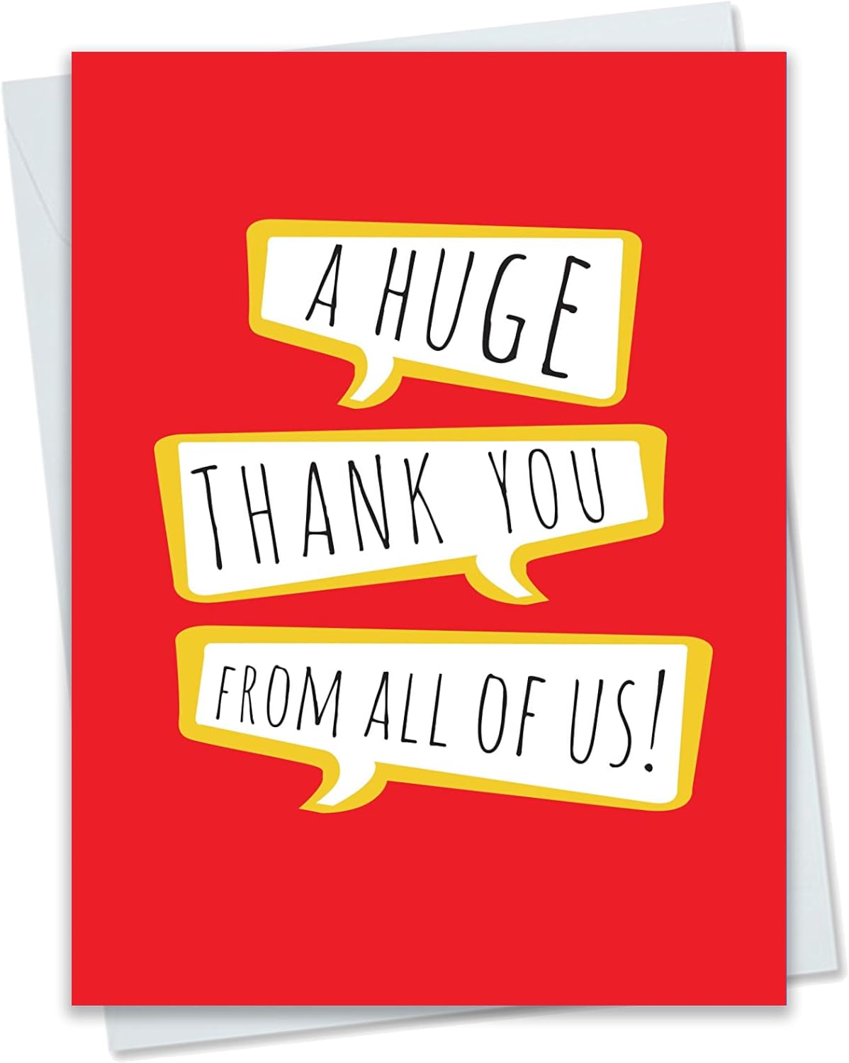 Wrapt 'A Huge Thank You From All Of Us' A4 Card - Single Large Thank You Card for Teachers & Students