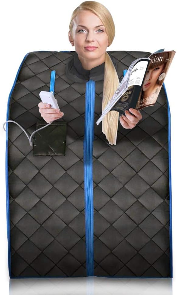 BNBXP Far Infrared Sauna for Sauna SPA Slimming Negative Ion Detox Therapy Personal Fir Infrared Sauna Room Folding Chair