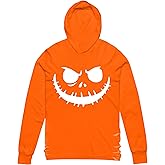 WEITUN Halloween Hoodie Shirt Women Pumpkin Face Long Sleeve Tees Tops Halloween Pullover Tshirts