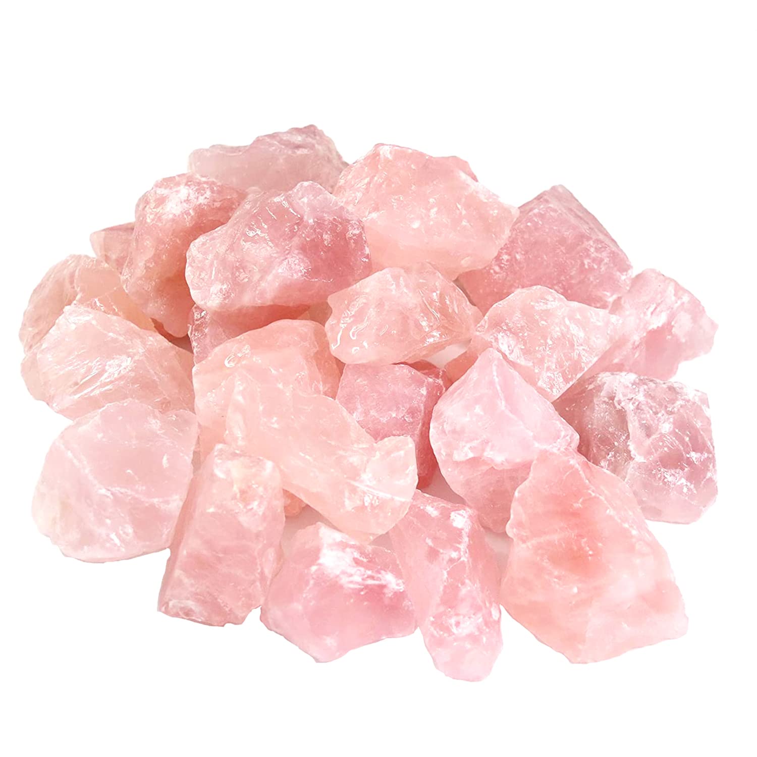Rose Quartz Crystals, Raw Crystals Bulk, Gem Stones Rocks Crystals, Tumbled Stones and Crystals Bulk, Rock Collection, Chakra Stones, Healing Crystals, Raw Crystals, Minerals Rocks Crystals(460G)