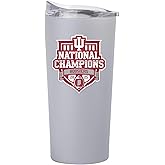 Logo Brands Indiana Hoosiers College Football Playoff National Champions 20 oz Stainless Steel Tumbler - Official CFP Champions Logo, Team Color & Great Gift For Fans