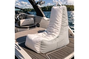 BTG GEAR Bean Buoy Chair for Boats | Large Bean Bag, Marine Vinyl Deck Seat Bean Bag | Waterproof | for Fishing Boat