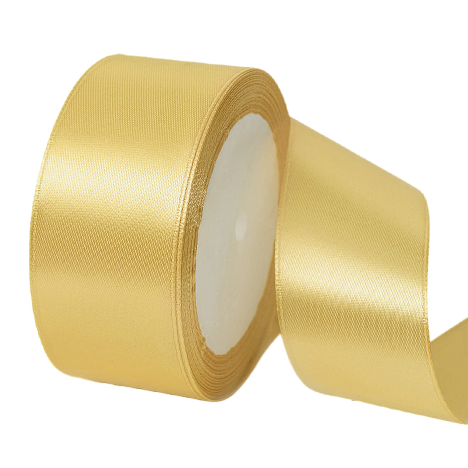 22m Wide Tyrant Gold Satin Ribbon 40mm for Wedding Car,Large Fabric Ribbon 1.5 Inch Car Ribbon Thick Baby Blue Ribbon for Crafting,Gift Wrapping,Wedding,Christmas,DIY,Hair Bows,Cake Decorations — image 1