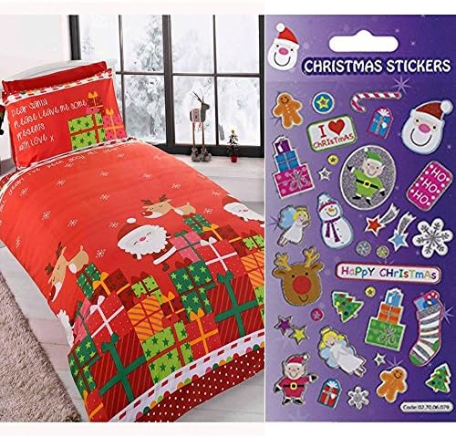 Dear Santa Christmas Junior/Toddler Duvet Cover Set + FREE Small Foil Christmas Themed Stickers