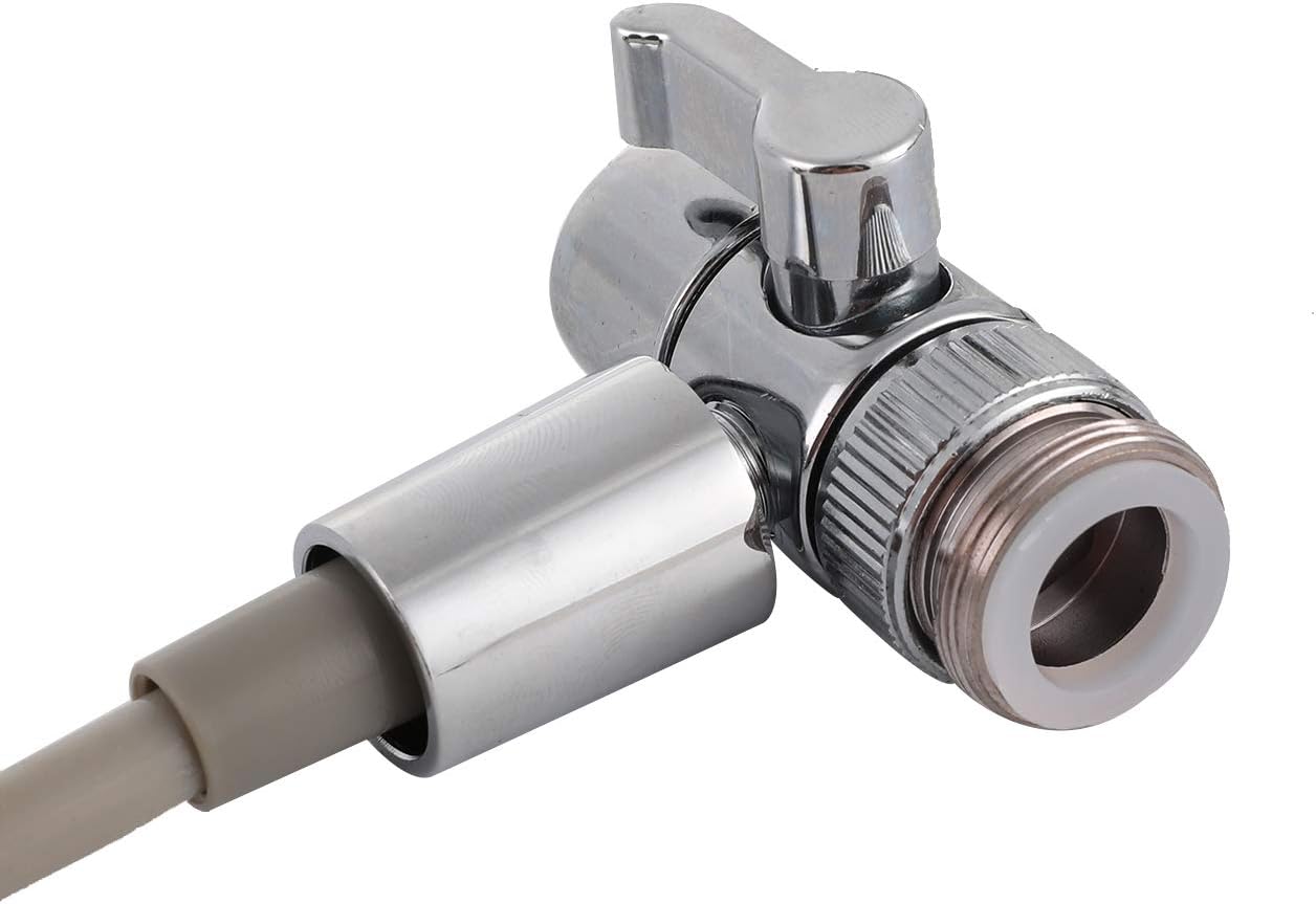 TOPWAY Brass Tap Diverter Splitter with Shower Head Bidet Sprayer and 1.5m Flexible Hose Set for Kitchen Bathroom Sink Faucet Valve M22 X M24 Connectors - Image 4