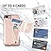iPhone 7 Plus Case, iPhone 7 Plus Wallet Case, ZVEdeng iPhone 8 Plus Wallet Case, iPhone 8 Plus 7 Plus Case with Card Holder for Women Shockproof Leather Protective Cover-Rose Gold