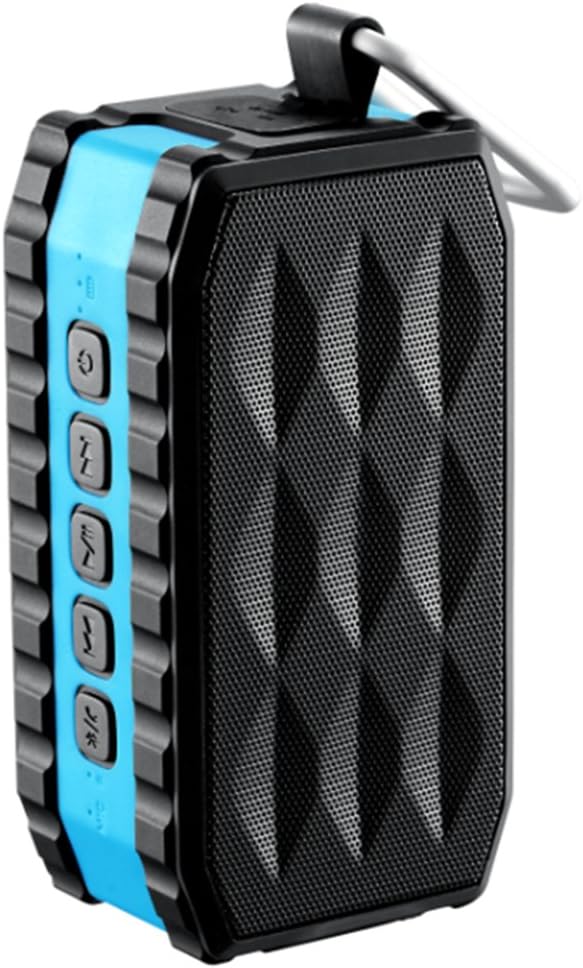 Outdoor Bluetooth Waterproof Speakers Wireless Bluetooth Speaker with, 8W Dual Stereo Bass Radiator, IPX6 Outdoor/Shower Use, Built-in Mic, SD/TF card Play with Superior Sound (Blue)