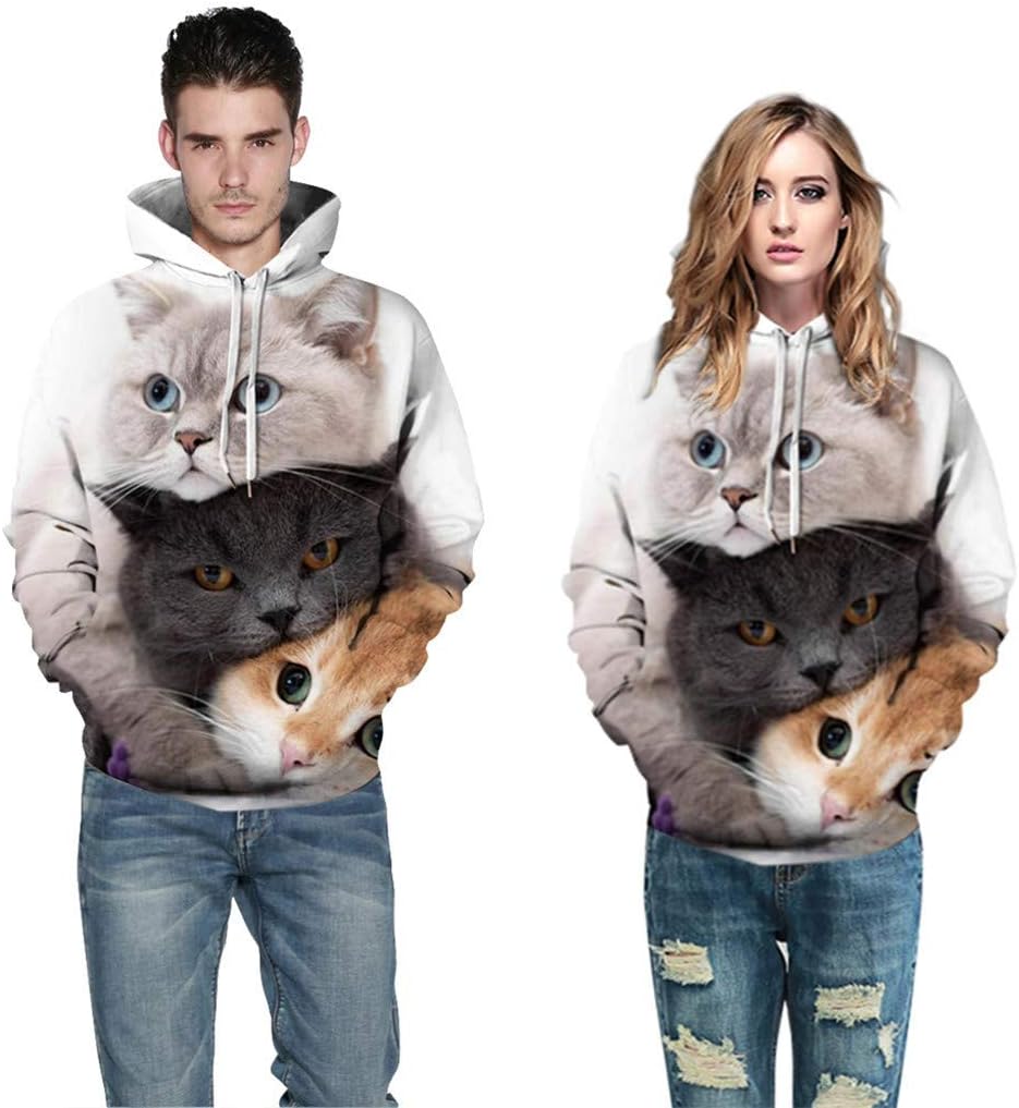 SPE969 Christmas Cute Funny Hoodie Sweatshirt,Couple 3D Print Long Sleeve Coat Sport Casual Jacket
