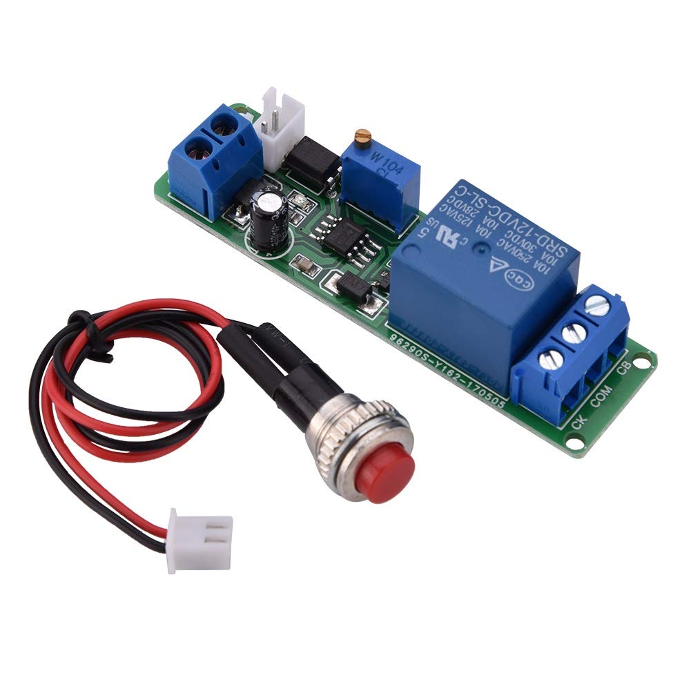 Jadeshay DC 12V Adjustable Timer Delay Module, High Precision Turn Off Relay Switch 1-10sec for Automation, Robotics, Intelligent Systems