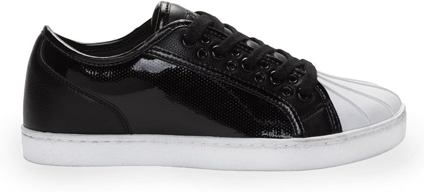 black glossy sneakers