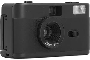 Zyyini 35mm Film Camera, 35mm Reusable Film Camera with Flash, Vintage Film Supports Both Black and White or Colored 35Mm 135 Film, (Black)