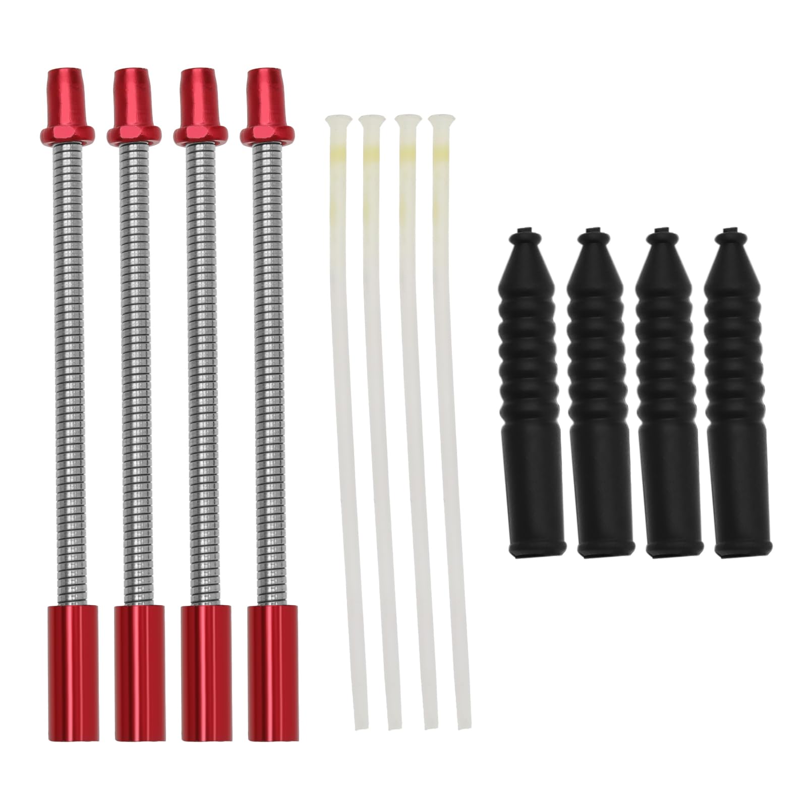 SG Store Set with 12Pcs Bicycle V Brake Elbow Kit Flexible V-Brake Break Noodle with Lubricating Pipe Rubber Sleeve Accessories for Mountain Bikes Road Bikes