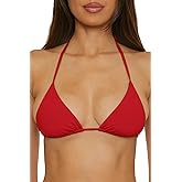 BECCA Women's Color Code Triangle Bikini Top, Adjustable, Tie Back, Swimwear Separates