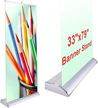 Amazon Com Deluxe 33 X79 Retractable Rollup Banner Stand Trade