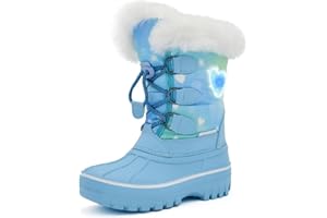 NOVA FOOTWEAR Nova Mountain Light Up Boots Boys Girls Little Kids Winter Snow Boots