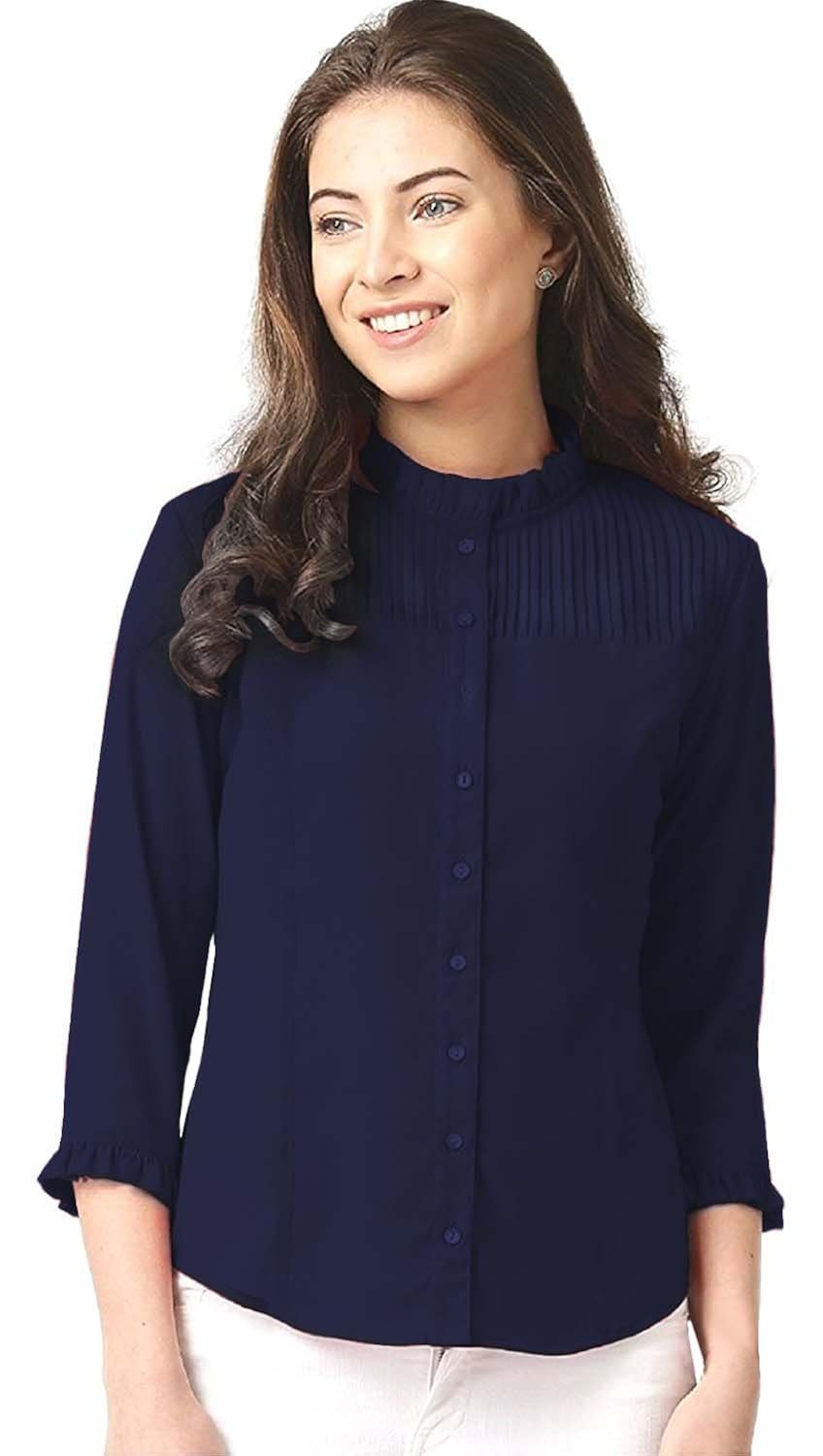 leriya fashion women's diamond crepe top (lf-w1093, multicolour, medium)