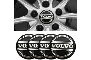 4pcs Wheel Center Caps Sticker for Volvo S90 S60 XC60 XC40 XC90 V40 V60 S60 S80, Aluminium Wheel Center Hub Covers Sticker, 5