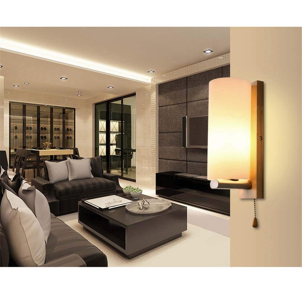 Wohnzimmerlampe, Schlafzimmerlampe, Holz, Gold-Farben Amkoc Modern