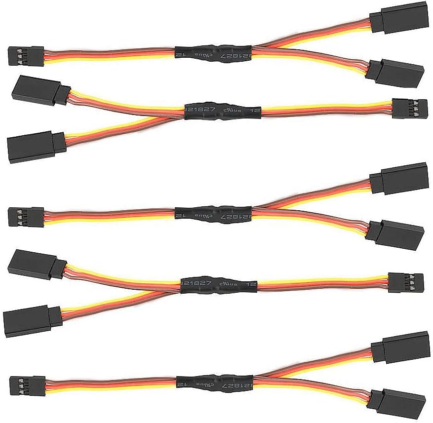 YIXISI 5 PCS 6" RC Y Harness Servo Splitter Cable for Remote Control Aircraft JR Style Servo Extension