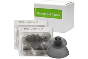 KH HAIKE Hearing Aid Domes for Phonak Replacements, Phonak Hearing Aid Domes 2 Packs (20 Domes), Universal Domes for Phonak Hearing Aid Accessories. (Power Dome, Medium, 11.5 mm, 0.45 inches)