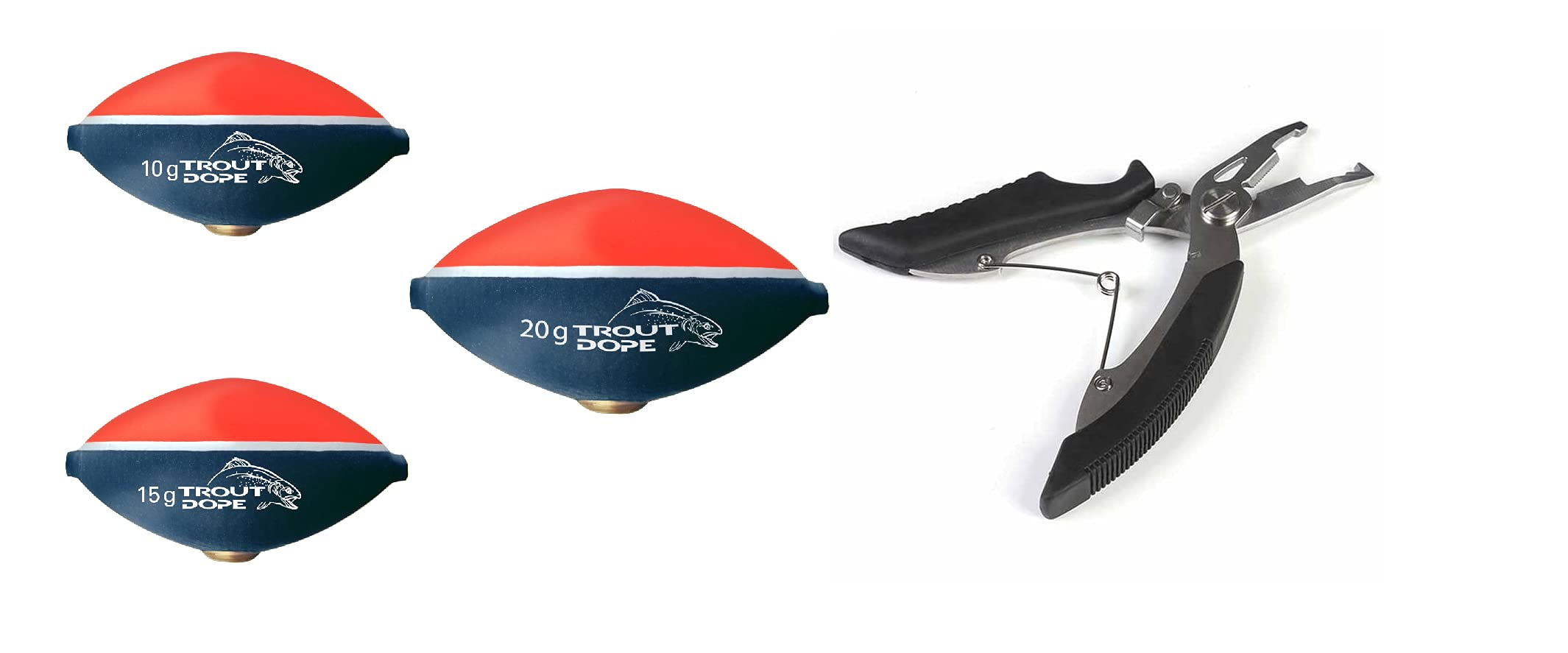 Set of 3 x Jenzi trout float (1 x 10 g, 1 x 15 g, 1 x 20 g) trout egg trout egg + free fishing scissors