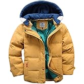 Vinmin Kids Winter Latest Thicken Hooded Jacket Warm Quilted Coat Casual Outdoor Cool Cute for Boys Girls Autumn Spring