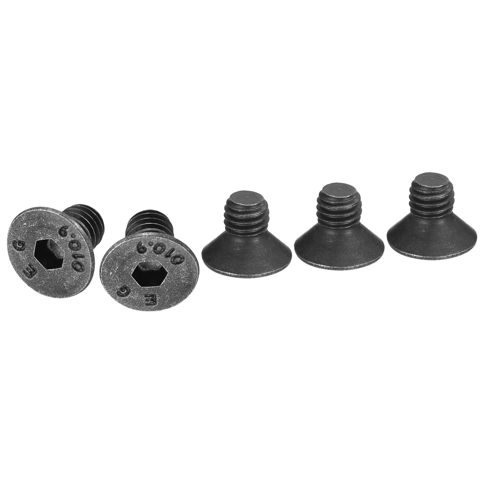 DTGN M5-0.8x8mm Flat Head Socket Cap Screws, 100 Pack Hex Socket Flat Head Screws Carbon Steel Black Oxide, Full Thread, Countersunk Bolts