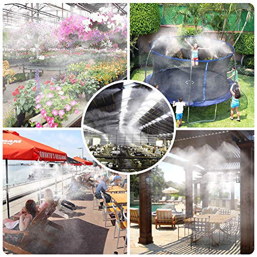 Misting Cooling System Kit 26.2 FT with Two More Spare Replacement nozzles for Patio