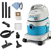Shop-Vac 1.5 Gallon 2.0 Peak HP All Around EZ Wet/Dry Vacuum, Wall Mounted | Blower Function with Wall Bracket &amp; Multifunctional Attachments for Home, Apartment, Vehicles, 5895100