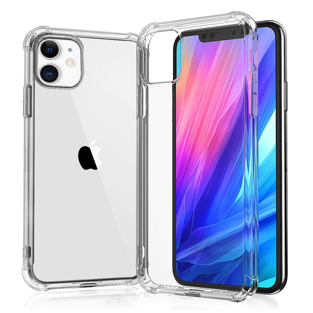 Tukcherry Custodia iPhone 11, Trasparente TPU Morbido Silicone iPhone 11 Bumper Cover [Anti-Graffio] [Antiurto] Custodia Trasparente Protettiva Case per iPhone 11-6.1 Pollici