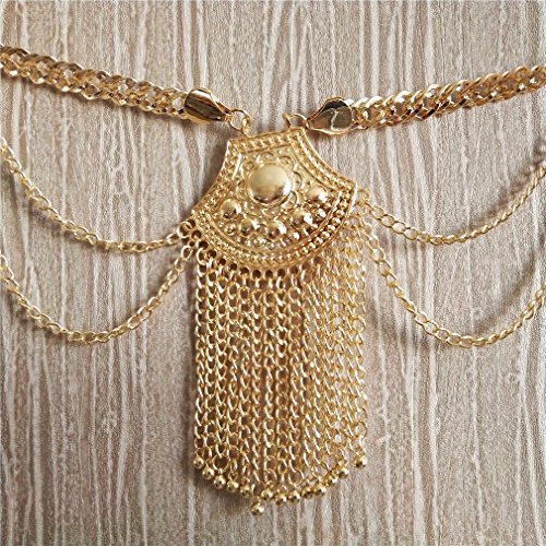 Hot Sexy Waist Belt Belly Unibody Body Chain(Gold)